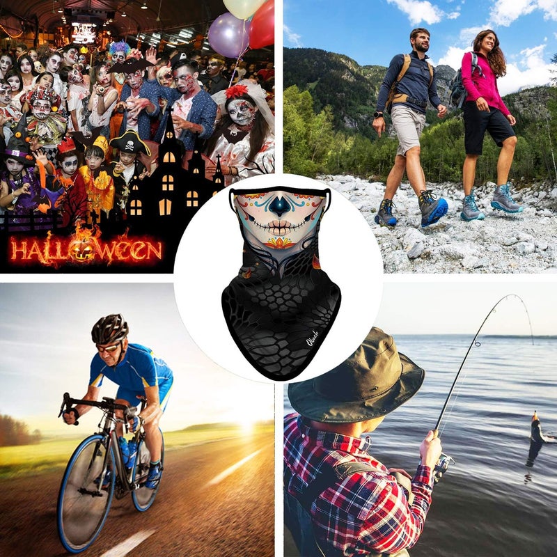 Obacle Bandana Face Mask with Ear Loops Neck Gaiter Face Mask Scarf Face Cover for Men Women - Image 4